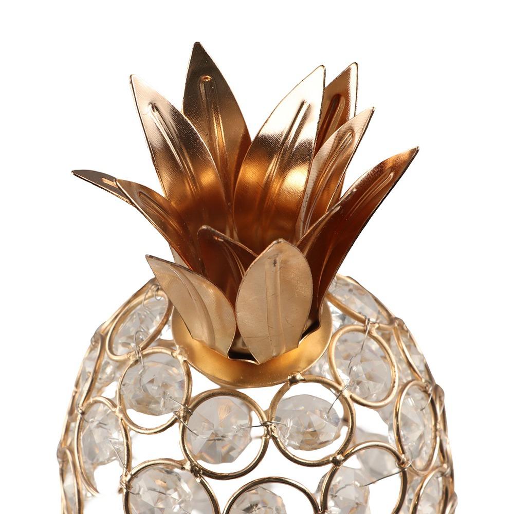 Metal Fruit Figurine Artificial Crystal Pear Ornament Gold Crystal Pear Ornament Living Room