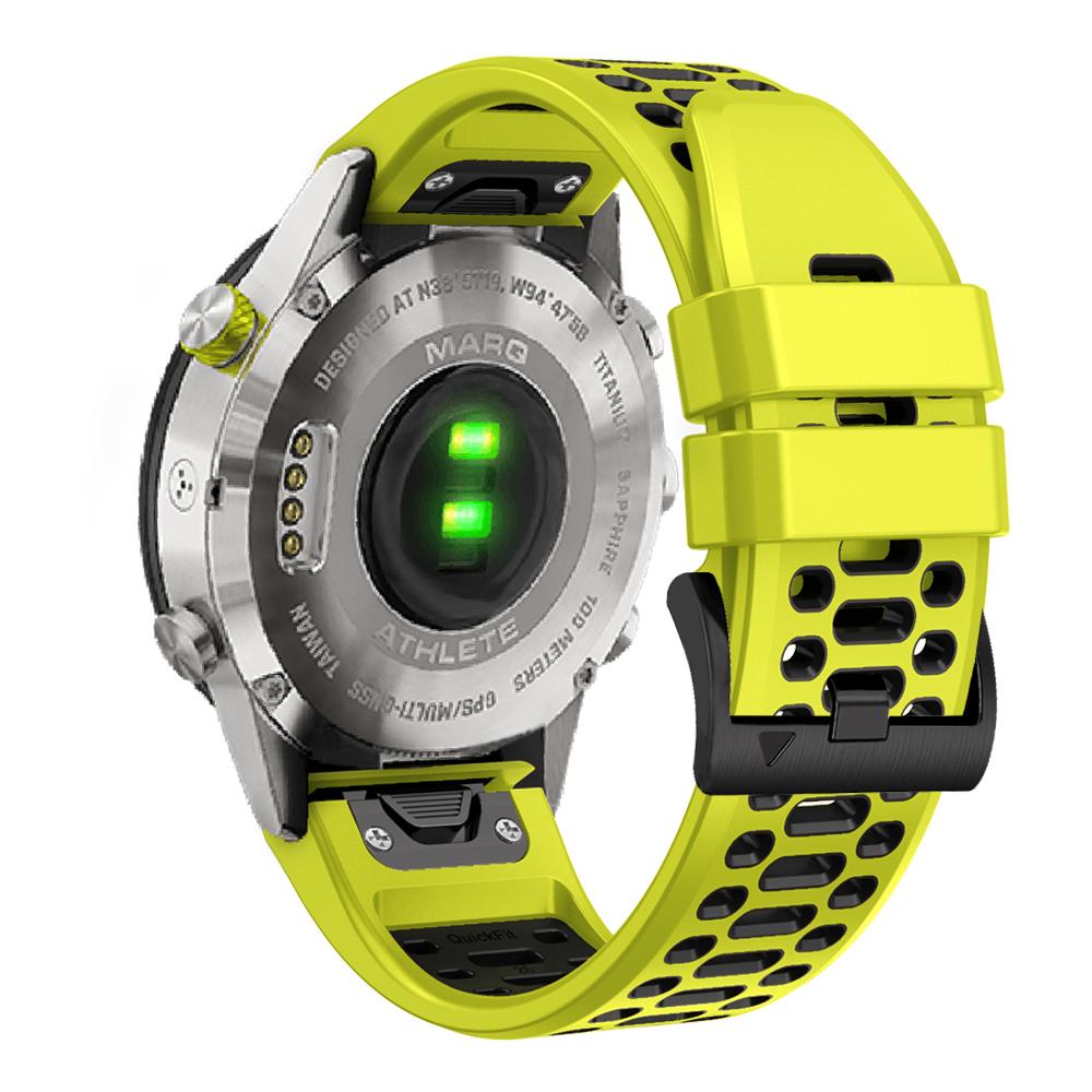 Быстросъемный двухцветный силиконовый ремешок 26 22 мм для Garmin Fenix 7X 7 Pro 5 5X 6 6X/Epix Pro Gen 2 51 мм 47 мм, аксессуары для ремешка часов