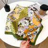 70CM×70CM Imitation Silk Printed Versatile Scarf for Women - Multifunctional Decorative Silk Neck Scarf