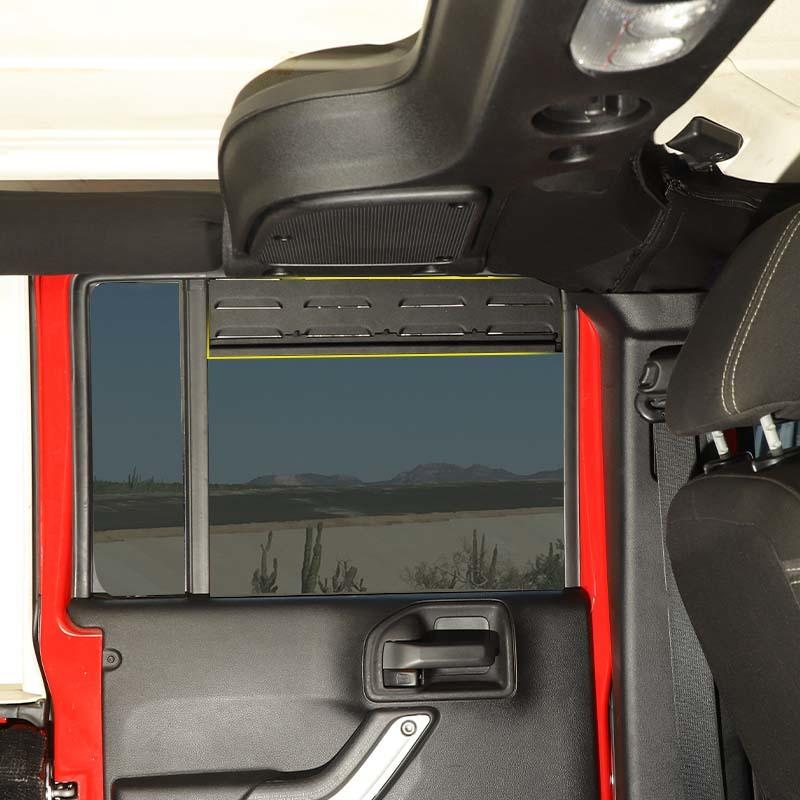 Жалюзи заднего окна, вентиляционная доска, декоративная крышка для Jeep Wrangler JK 2007-2017, 4-дверная версия, внешние аксессуары автомобиля ( Алюминиевый сплав)