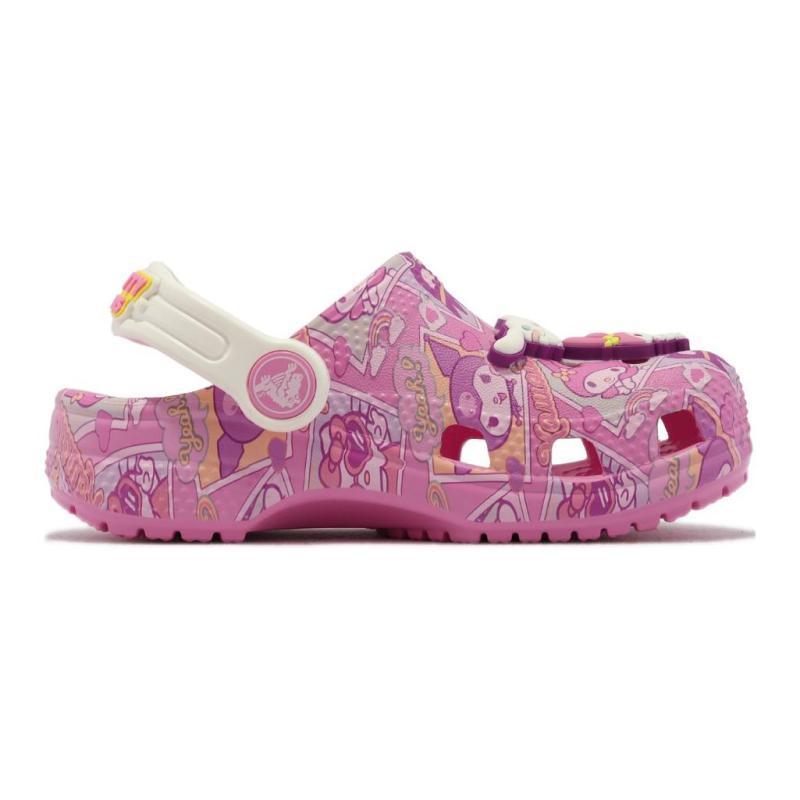 Crocs Классические сабо Hello Kitty T амортизирующие и износостойкие детские сандалии розовые детская модель