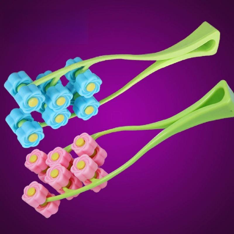 1 шт. портативный роликовый массажер для лица с цветочным дизайном Y-образный инструмент для релаксации лица косметический массажер для пальцев