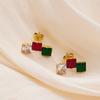 Основанные цветные серьги из нержавеющей стали, модные серьги с датчиком индивидуального дизайна