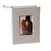 Slip-in Photo Album Linen Cover 50 Pages 100 Pockets 4x6-Inch Wedding Travel Baby Shower Kids Family Anniversary Picture Collection Book