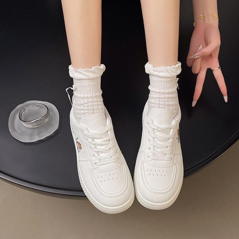 New Women Shoes Stitch Cute Lolita Shoe Versatile Girl Student Casual Couple's Kawaii Sneakers 2025 Men Women Off White Shoes