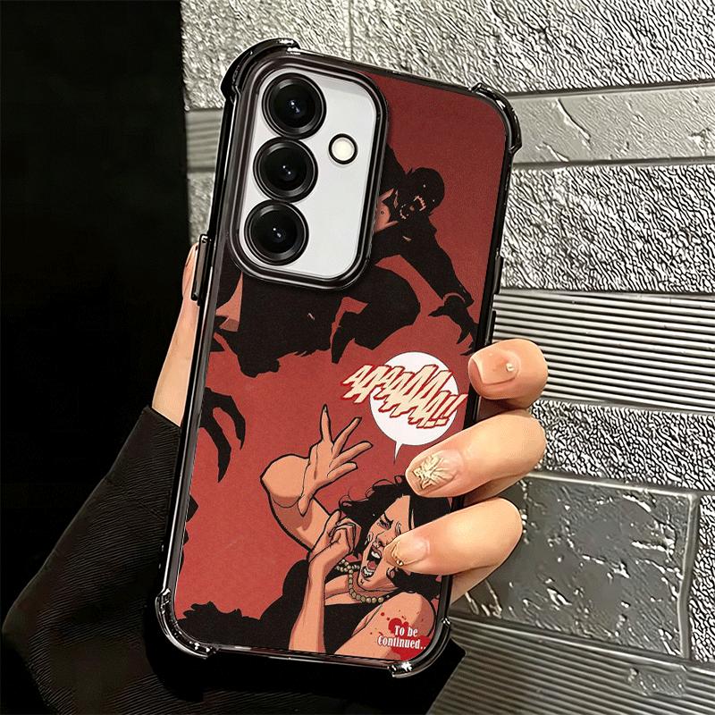 Gothic Vampire Scarlet Art Plating Phone Case For Samsung A17 A07 A37 A57 A16 A56 A15 A55 A14 A54 A13 A53 A26 A36 A25 A35 A24 A3