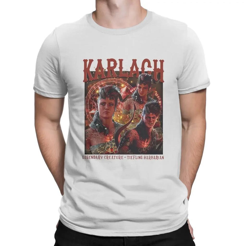 Tshirt Humor Top Quality Gift Idea Karlach Unisexs Tshirts Astarion Gale Baldurs Gate 3 O Neck Tops 100 Cotton Unisex Clothing