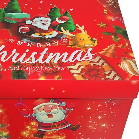 5-Layer Christmas Gift Box Explosion Gift Box with Bow Ribbon DIY Scrapbooking Surprise Container for Anniversary Festival Snacks Jewelry Creative
