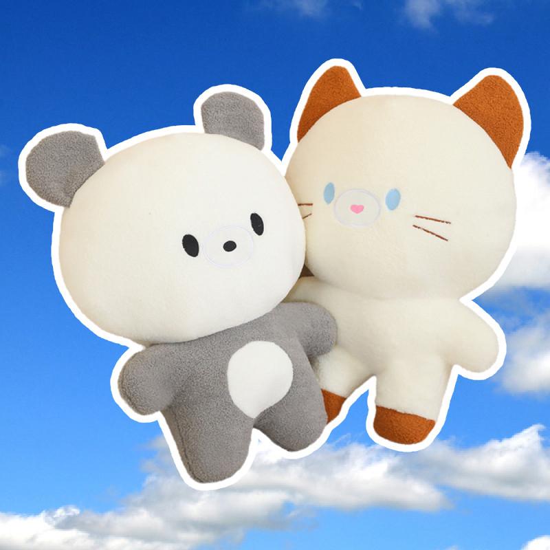 Toy Plush Bear Cat Doll Stuffed Animal Cartoon Doll Home Decor Gift Cartoon