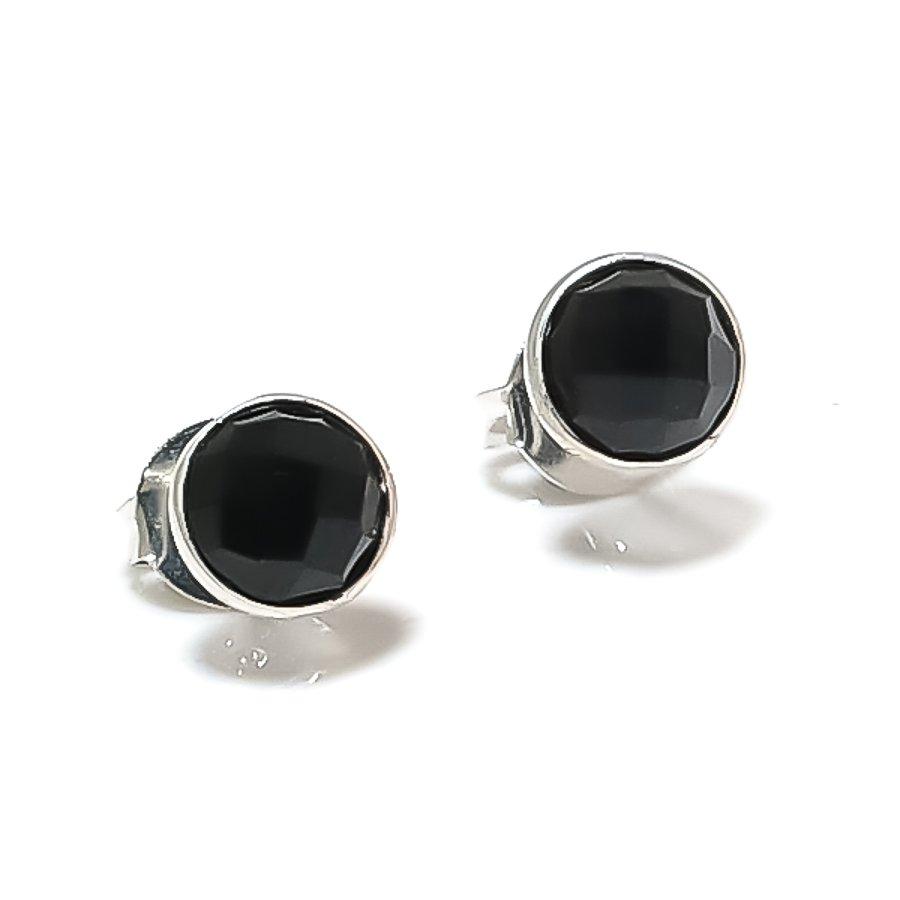 Black Spinel Gemstone Handmade 925 Sterling Silver Jewelry Tops Earring GK-6962