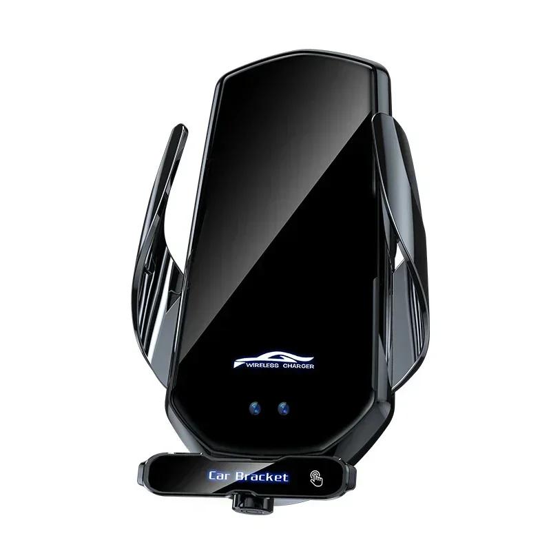 Магнитное беспроводное зарядное устройство 30 Вт Автомобильный держатель для телефона Инфракрасная индукция Крепление на воздуховод для iPhone 16 Samsung Станция быстрой зарядки