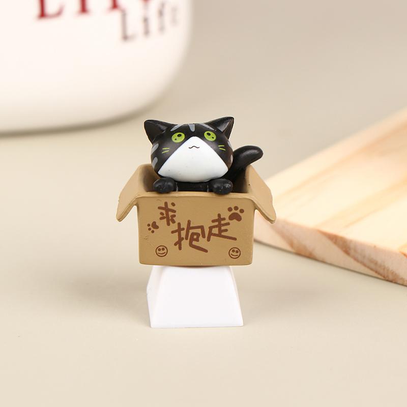 1шт мультяшный кот клавиши клавиатуры трехмерные милые аниме механические колпачки