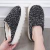 Fashion Comwarm Women Fluffy Slippers Winter Warm Memory Foam Fuzzy Slippers Female Indoor Non Slip Thick Sole Knit Bedroom Furry Shoes