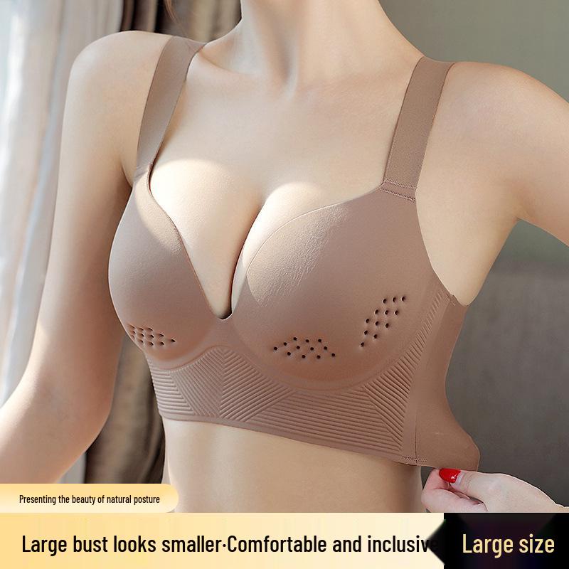 Plus Size Seamless Push-Up Shaping Bra with Side Support