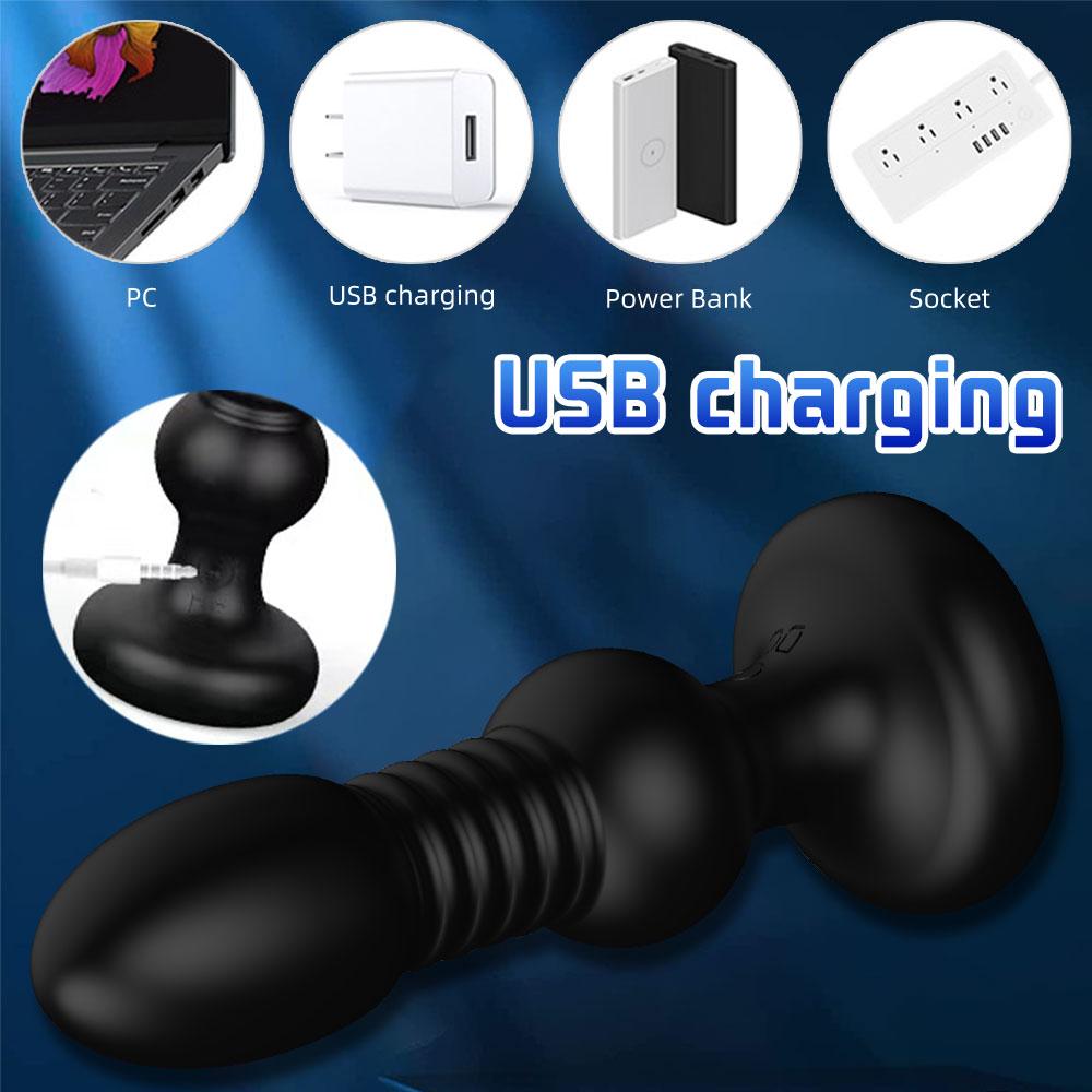 Пульт дистанционного управления Телескопический Дилдо Вибратор Мужской Мастурбатор Анальная Пробка Взрослые Товары Массажер Простаты Секс-Игрушки для Мужчин