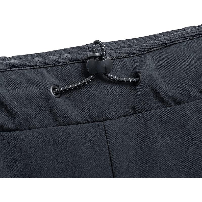 Anta Однотонные шорты с принтом логотипа и эластичным поясом, прямые свободные летние мужские шорты черного цвета 152230505