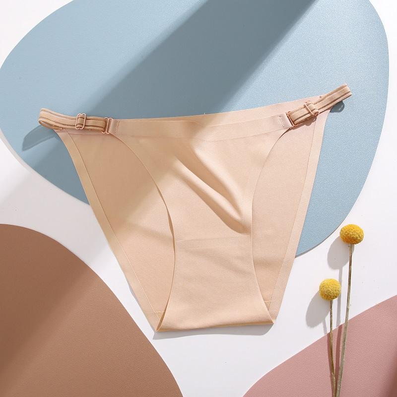Женское нижнее белье FINETOO из ледяного шелка, сексуальные очаровательные гладкие треугольные брюки без следов с низкой талией