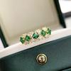 Huitan Luxury Princess Green Cubic Zirconia Rings для женщин, золотые цветные темпераментные женские кольца, свадебные модные украшения