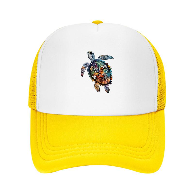 Baseball Cap with Colorful Sea Turtle Print  SoftSweatWicking Breathable Hat for Outdoor Sports  Casual Sun Protection