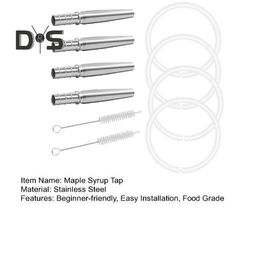 Набор для нарезания кленового сиропа Набор из нержавеющей стали для кленового дерева с трубками, щетками, шпильками для кленового сиропа, принадлежности для приготовления кленового сиропа для начинающих и профессионалов