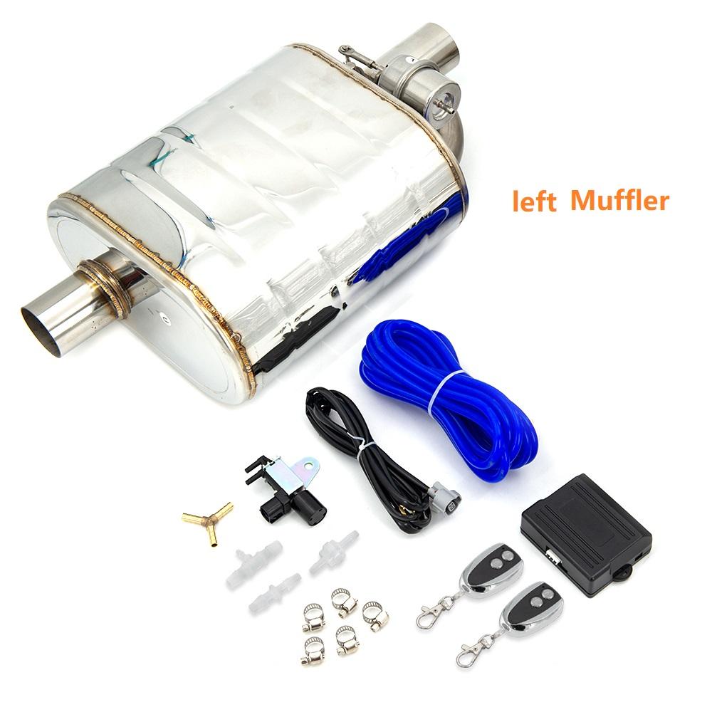 2"/2.5"/3'' Inch Slant Outlet Tip Inlet Weld On Single Exhaust Muffler With Remote Controller Switch/Dump Valve Exhaust Cutout