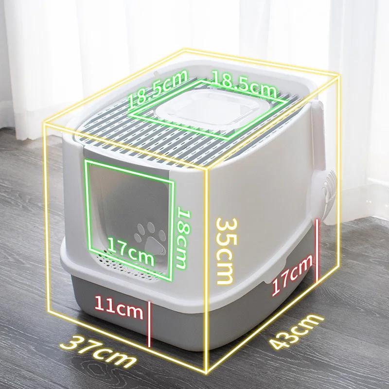 Полностью закрытый большой кошачий туалет дезодорирующий и брызгозащищенный кошачий туалет полностью закрытые товары для домашних животных