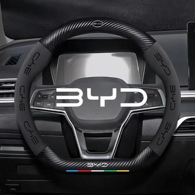 Кожаная накладка на руль автомобиля, подходит для BYD Ato 3 Fafengtang F3 E6 Yuan Song Plus EV F0 Qinhan Dolphin S6