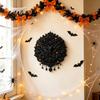 Halloween Hanging Ornaments Gothic Wall Decor, Vintage Relief Skull Ghost Bat Dark Home Interior Pieces Plaque, Aesthetic Art for Entryway Living Room