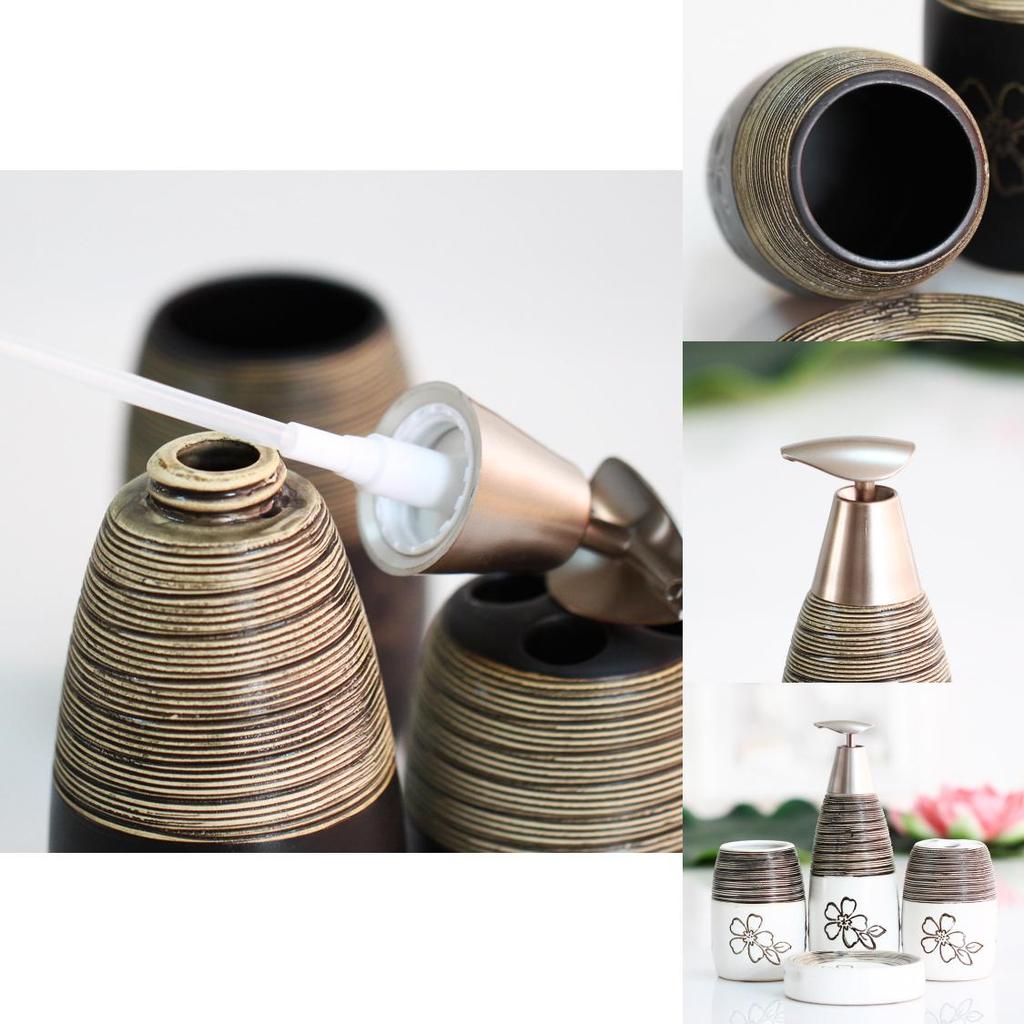 Премиальный керамический набор для ванной с цветочным узором для подарков и праздничного использования