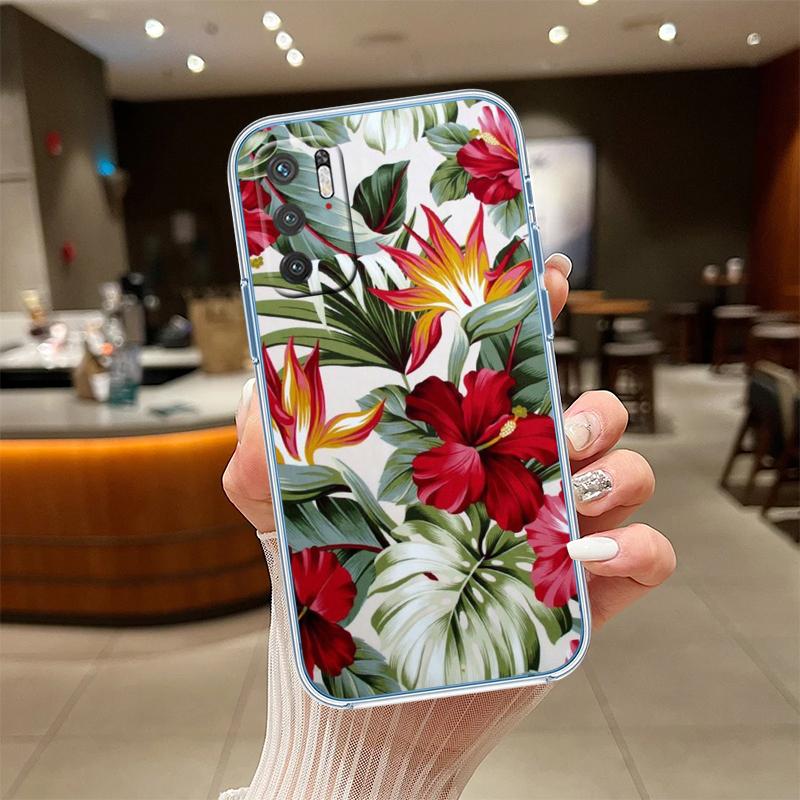 NH24 Flowers rose Pink Transparent Phone Case for Samsung Galaxy A04 A04S A14 A23 A34 A54 M23 M33 M52 M53