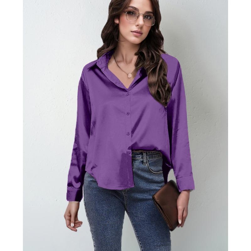 Плюс Размер Женская Весенняя Мода Новый Длинный Рукав Топ