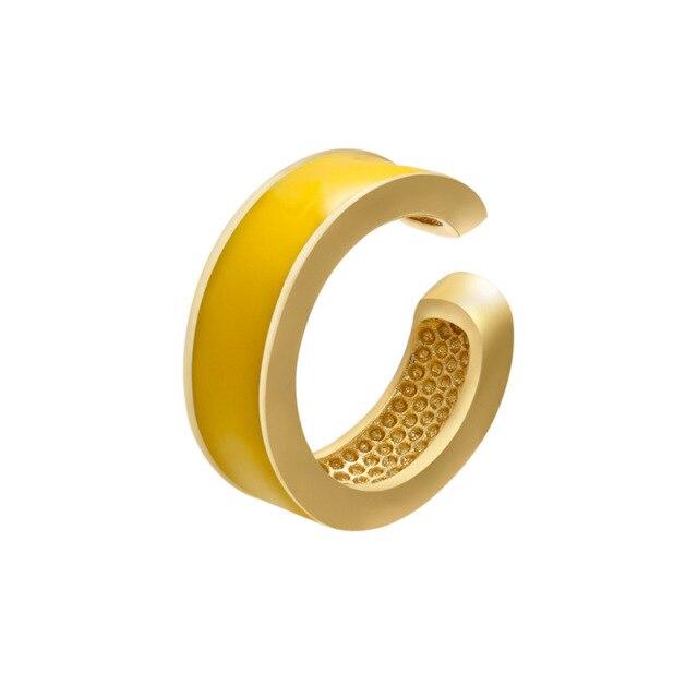 Одинарные серьги-каффы, неоновый зеленый, желтый, яркие флуоресцентные украшения, геометрические круглые U-образные серьги-клипсы без пирсинга, серьги-каффы Aretes