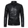 Motorcycle Leather Jacket New Trend For Young Men In Slim Fitting And Handsome Versatile Standing Collar Cycling Leather Jacket