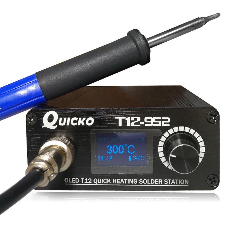 Паяльная станция Quicko T12-952 с ручкой 9501, бессвинцовый электрический паяльник для электронного ремонта