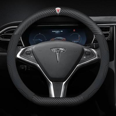 Чехол на руль автомобиля для Model 3 Model S Model Y Model X Roadster 2019-2025 Аксессуары для рулевого колеса Автомобильный интерьер