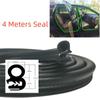 Blk Rubber Car Door Seal Weatherstrip Body Mounted Front 4Meters EPDM Steel Belt