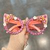 Luxury Rhinestone Flower Sunglasses Cat Eye Gradient Decorative Shades Props For Costume Party Prom