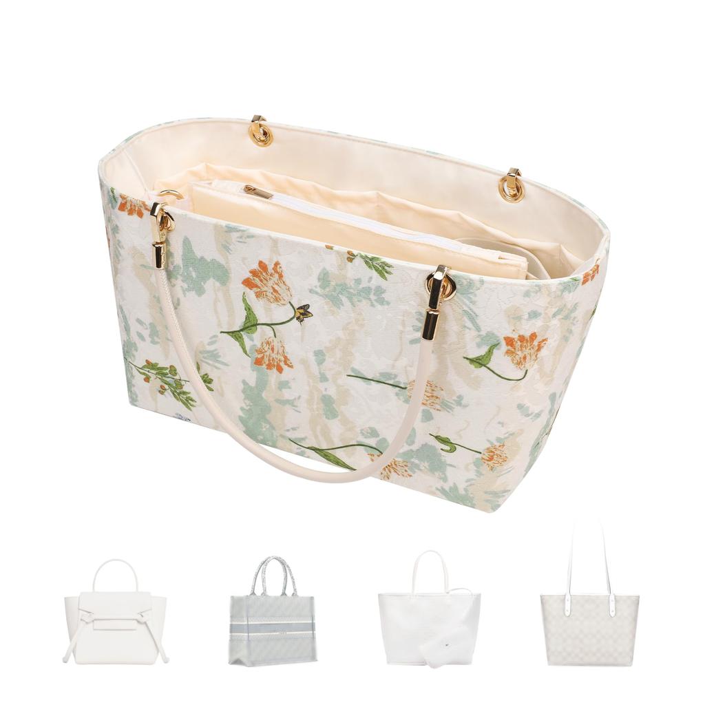ArcDiary Organizer with Bottom Zipper and and Easy to Suitable for a variety of bags void or Bag-in-Bag Plate, Closure, Handle. Lightweight,