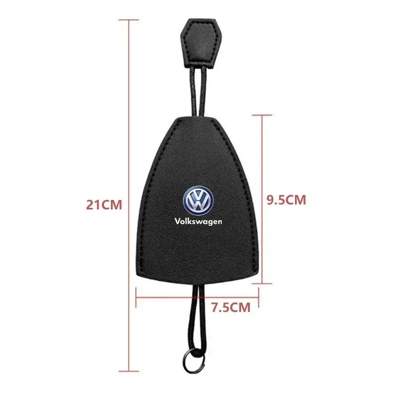 Для VOLKSWAGEN VW Кожаный Автомобильный Значок Чехол для Ключей Авто Сумка для Ключей Чехол Брелок для Volkswagen Santana GTI Rline Polo Golf Passat