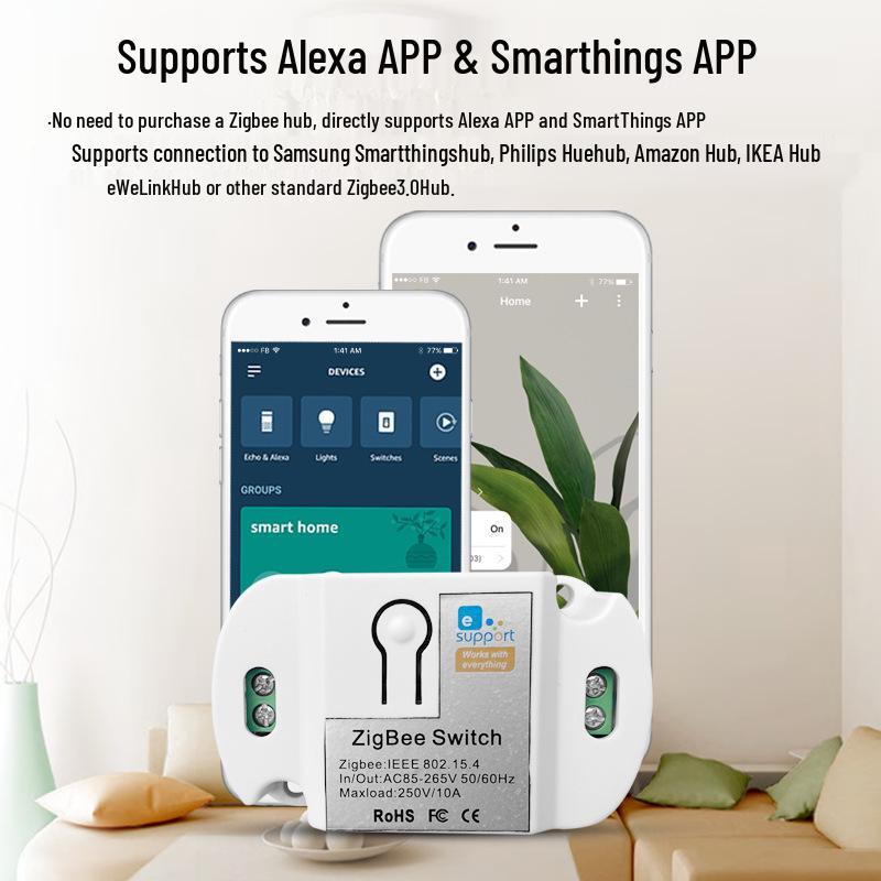 Weilian Zigbee Mini Smart Switch Controller - Compatible with Echo & Google Home
