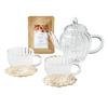 Dolce Duo Teatrico Edible Fruit Tea, Heat-Resistant Glass Teapot & Cup Set with Coasters, Perfect As a Gift (TT-12)