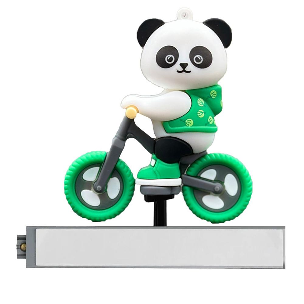 2024 Новые автомобильные украшения, скользящая велосипедная панда, мультяшная панда, кукла, центральная консоль, движущийся медведь, украшение для интерьера автомобиля