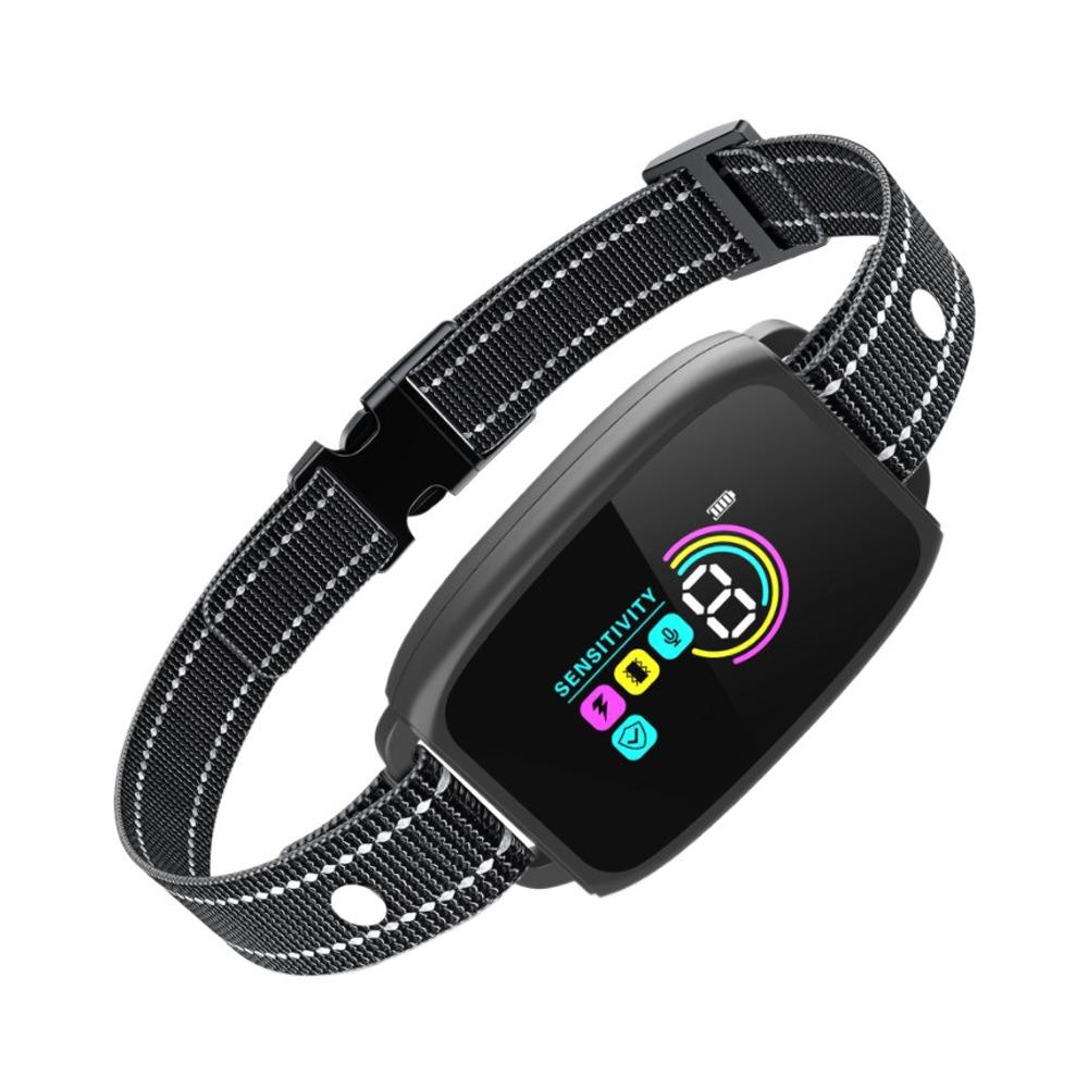 Перезаряжаемый ошейник от лая для собак с цветным экраном, вибрацией, стоп-лаем, контроль лая