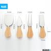KÄSOX Cheese Knife Set with Wooden Handle Slicer Fork Shovel Soft Cheese Knife Hard Cheese