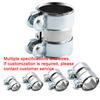 Car Motorcycles Universal 2"/2.5" Exhaust Clamp Stainless Steel Exhaust Tube Pipe Connector Joiner Sleeve Clamp Adjustable Tip