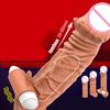 Penis Extenders & Enlargers Reusable Penis Sleeve Cock Extender Enlarger Hollow Dildo Vibrator