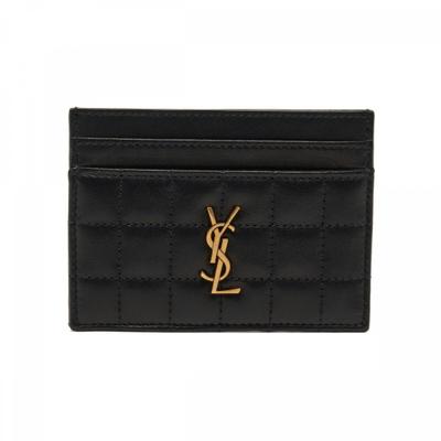 Saint Laurent Cassandra Monogram Стеганый Золотой Держатель для карт 742760 Aabvp 1000