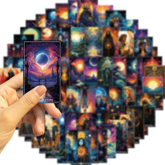 78 шт., наклейки Таро, ПВХ, водонепроницаемые, устойчивые к выцветанию, сделай сам, наклейки для ноутбука, багажа, яркие цветные наклейки для карт Таро