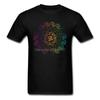 Special Custom Men T-shirts Colored Om Energy Mandala Art T Shirt Geometric Muay Thai Clothing Adult Plus Size Black Tshirt Tops