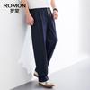 ROMON Мужские повседневные брюки из смесовой льняной ткани